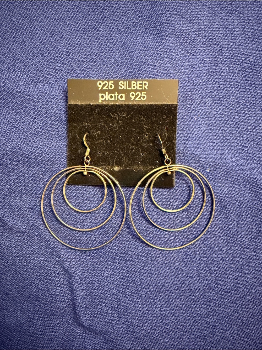 Sterling Silver Multi-Hoop Drop Earrings - Silver